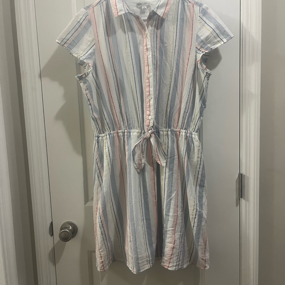 J Crew Mercantile Summer Striped Dress